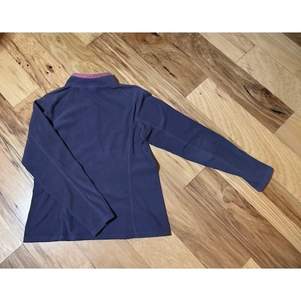 The North Face Womens TKA 100 Fleece Quarter Zip Pullover Purple Pink Large‎